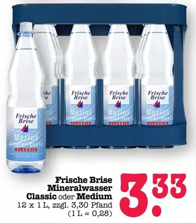 Mineralwasser Classic oder Medium