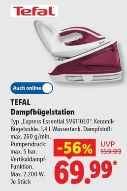 Tefal - Dampfbügelstation Typ „Express Essential SV6110E0“