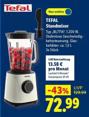 Tefal - Standmixer Typ "BL771A"