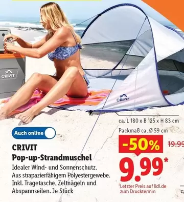Pop-up-Strandmuschel