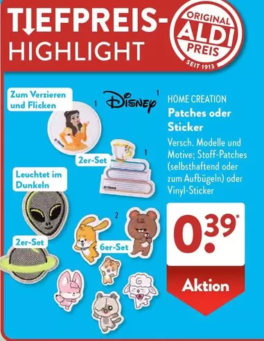 Disney - Patches oder Sticker