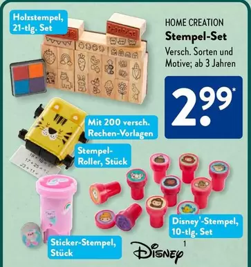 Disney - Holzstempel-Set, 21-tlg. Set