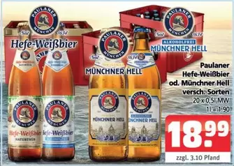 Paulaner - Hefe-Weißbier od. Münchner Hell