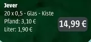 20 x 0,5 - Glas - Kiste