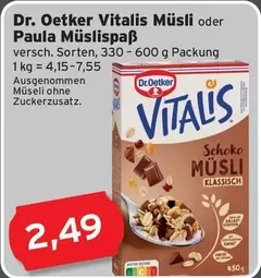 Vitalis Müsli oder Paula Müslispaß
