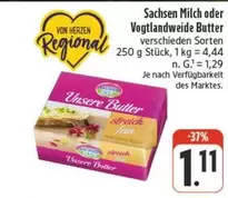 Sachsen Milch oder Vogtlandweide Butter