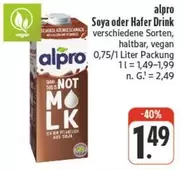 Soya oder Hafer Drink