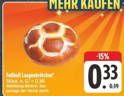 Fußball Laugenbrötchen