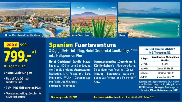 Whirlpool - Spanien Fuerteventura 8-tägige Reise inkl. Flug, Hotel Occidental Jandía Playa, inkl. Halbpension Plus