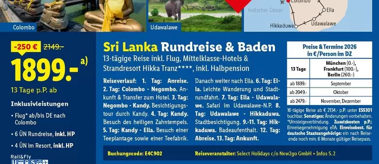Hp - Sri Lanka Rundreise & Baden