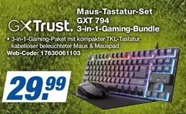 Maus-Tastatur-Set GXT 794 3-in-1-Gaming-Bundle