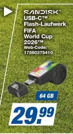 Sandisk - USB-C™ Flash-Laufwerk FIFA World Cup 2026™