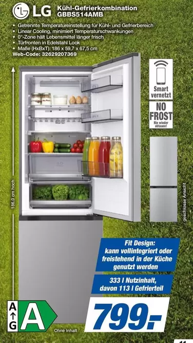 LG - Kühl-Gefrierkombination GBB355NSAE