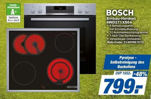 Bosch - Einbau-Herdset HND271X564