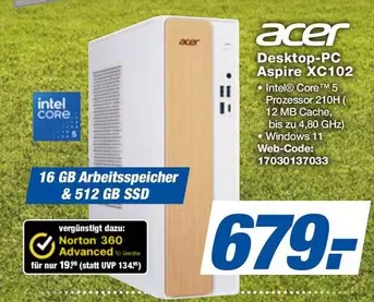 Acer - Desktop-PC Aspire XC102