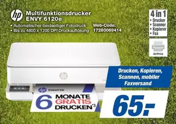 Hp - Multifunktionsdrucker ENVY 6120e