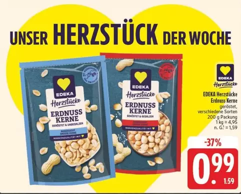 Herzstück Erdnuss Kerne