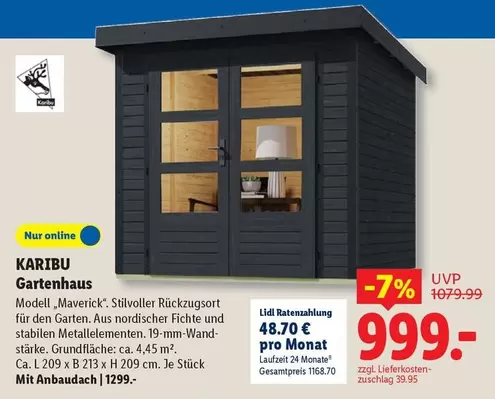 Gartenhaus Maverick