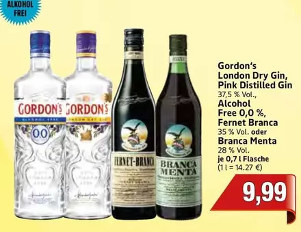 London Dry Gin, Fernet Branca, Branca Menta