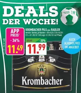 Krombacher - Pils oder Radler
