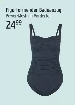 Figurformender Badeanzug Power-Mesh im Vorderteil