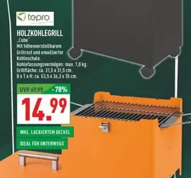 Cube - HOLZKOHLE GRILL ""