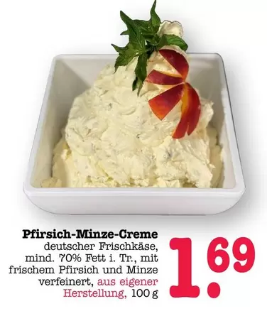 Pfirsich-Minze-Creme