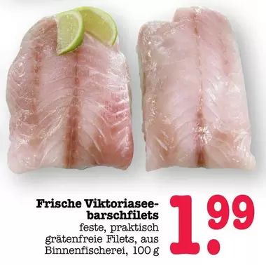 Frische Viktoriasee-barschfilets