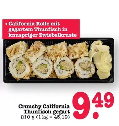 Crunchy California Thunfisch gegart