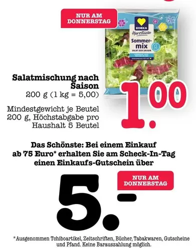 Salatmischung nach Saison