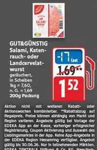 Salami, Katenrauch- oder Landcervelawurst