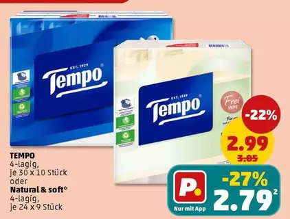 4-lagig, je 30 x 10 Stück oder Natural & soft 4-lagig, je 24 x 9 Stück