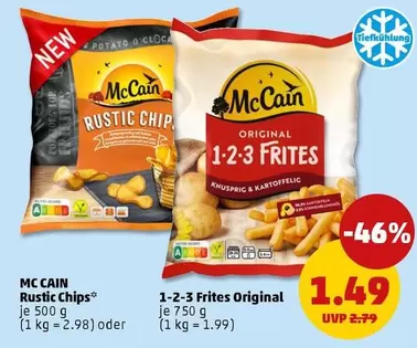 McCain - Rustic Chips / 1-2-3 Frites Original