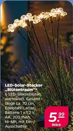 LED-Solar-Stecker "Blütenstrauß"