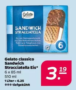 Sandwich Stracciatella Eis