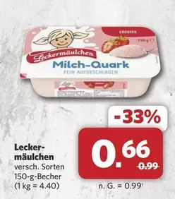 Milch-Quark Fein aufgeschlagen