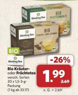 Bio - Kräuter- oder Früchtetee
