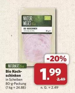 Wert - Bio Kochschinken in Scheiben