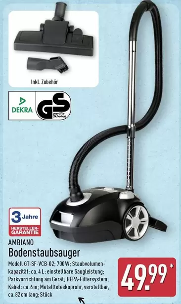 Bodenstaubsauger Modell GT-SF-VCB-82