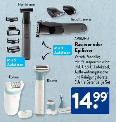 Rasierer oder Epilierer