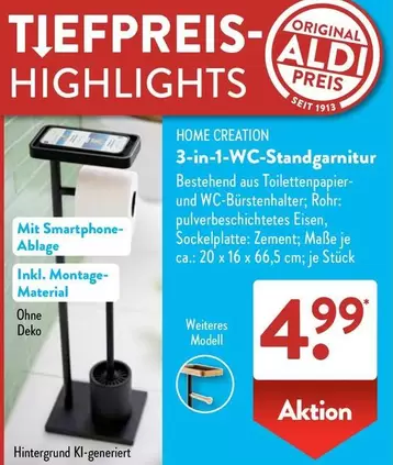 3-in-1-WC-Standgarnitur