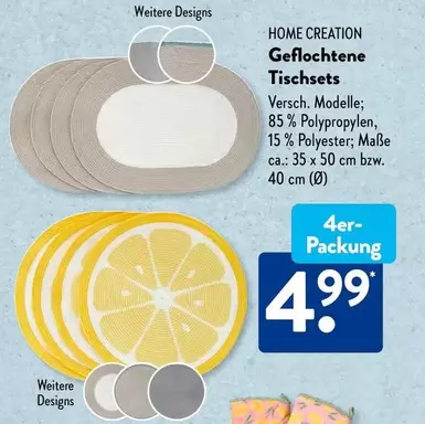 Geflochtene Tischsets