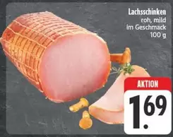 Lachsschinken roh, mild im Geschmack