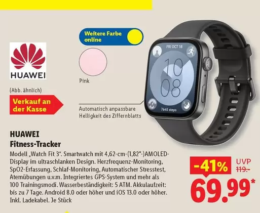 Huawei - Fitness-Tracker Modell "Watch Fit 3"
