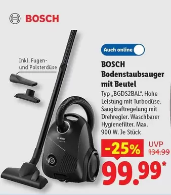 Bosch - Bodenstaubsauger mit Beutel Typ "BGDS2BAL"
