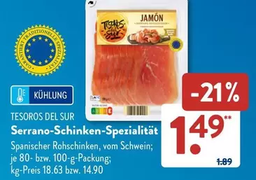 Serrano-Schinken-Spezialität