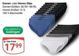 Damen- oder Herren-Slips