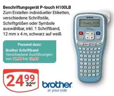 Brother - Beschriftungsgerät P-touch H100LB