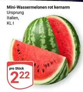 Mini-Wassermelonen rot kernarm