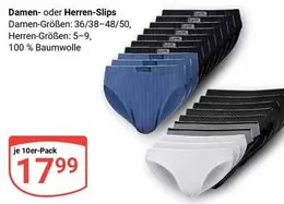 Damen- oder Herren-Slips